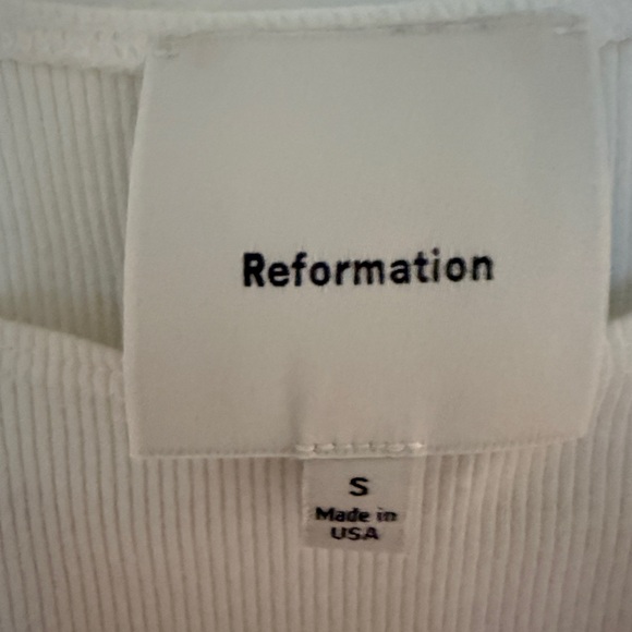 Reformation White Ribbed Top - Picture 9 of 9